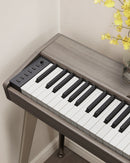 Donner DDP-60 Wooden 88-Key Semi-Weighted Upright Digital Piano with 3-Pedal for Beginner