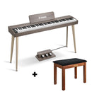 Donner DDP-60 Wooden 88-Key Semi-Weighted Upright Digital Piano with 3-Pedal for Beginner
