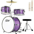 Eastar Drum Set for Kids, 3 Drums 1 Cymbal Percussion Kit, Beginners Children 14" 3-Piece Drum Bundle, with Adjustable Throne, Drumsticks