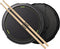 Drum Practice Pad 12 Inches, Donner Quiet Drum Pad with Removable Snare Simulation Built-in 800 Steel Balls, Drum Sticks, 40 Melodics Lessons(Black)