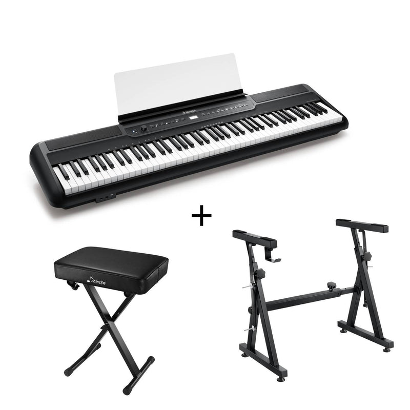 Donner SE-1 Professional Slim 88 Key Graded Hammer-Action Weighted Portable Digital Piano with Headphone/Sustain Pedal