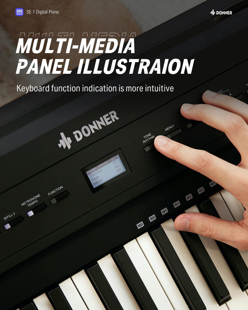 Donner-SE-1-88-Key-Full-Weighted-Digital-Piano-Portable-Professional-Arranger-Keyboard-with-Stand