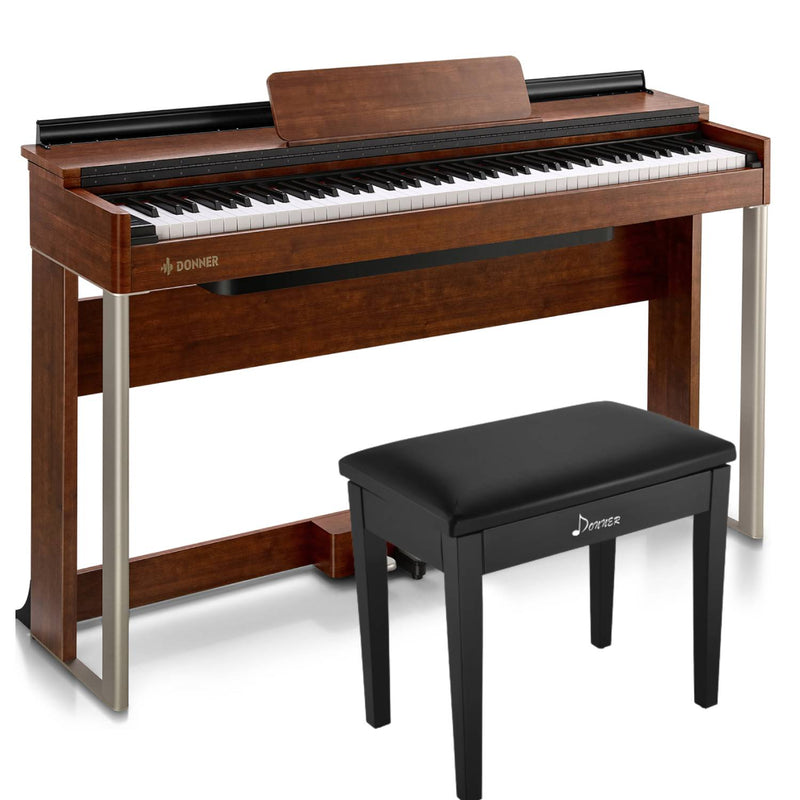 Donner DDP-200 Wooden 88 Key Dynamic Graded Hammer Action Weighted Upright Digital Piano for Professional