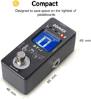 Donner DT-1 2-Mode Tuner Pedal Chromatic LCD Screen Pitch Indicator for Guitar Bass True Bypass
