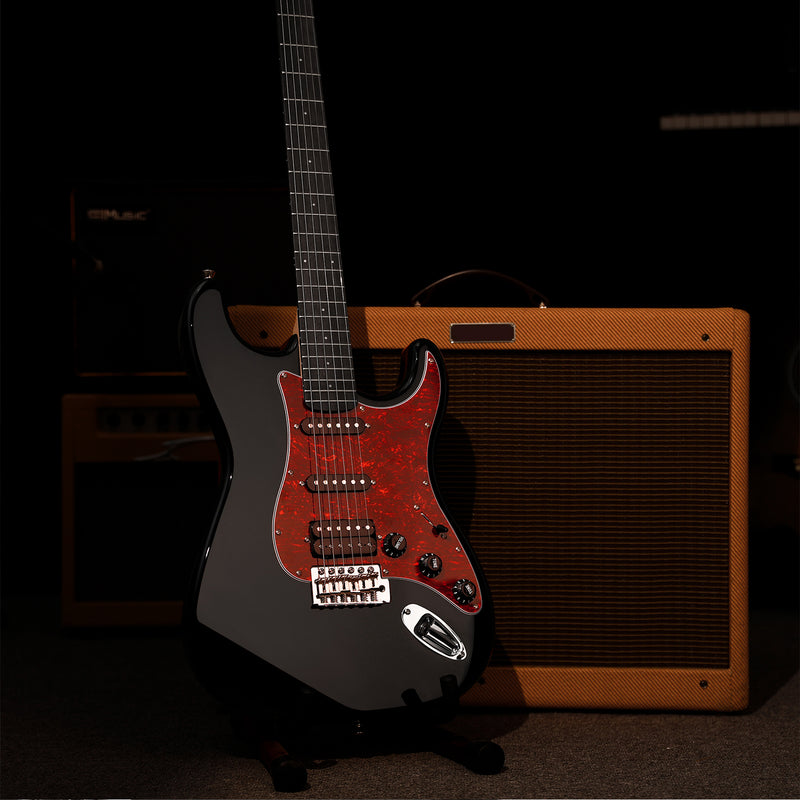 Donner DST-200 Designer Series Full Size Electric Guitar Kit HSS Pickup Solid Body Beginner Set w/Bag/Strap/Cable