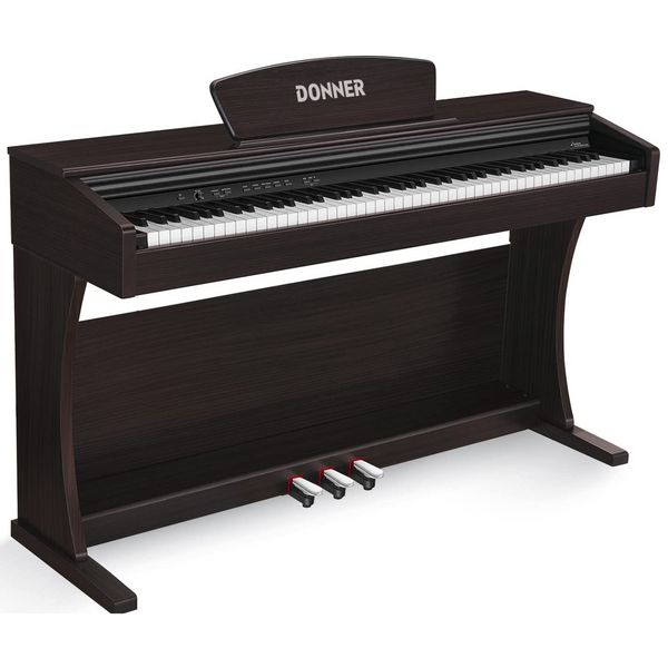 Donner DDP-300 88-Key Graded Hammer-Action Weighted Upright Digital Piano with Bluetooth